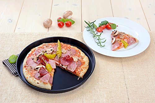 GRÄWE Pizzablech rund 28 cm (innen 27 cm) mit hochwertiger Keramikbeschichtung - 2