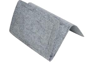 AOSBSET Pyude Sac de Rangement en Feutre de Chevet avec Pochettes de Chevet, Organisateur Suspendu de Bureau de canapé-lit pour Les Magazines de téléphone, tablettes et télécommandes