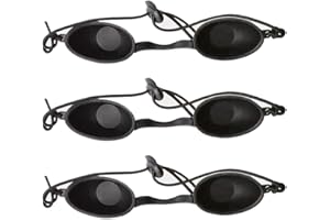 CRLLDPM 3 Stücke Schutzbrille Augenklappe Solariumbrille UV Solarium Schutzbrille Sonnenschutz Brille für Sonnenbank Beauty Patienten