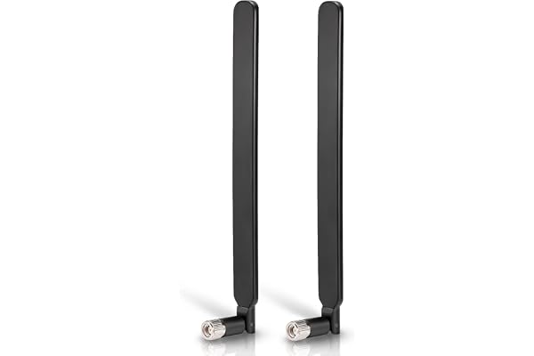 Bingfu Antenne 4G LTE Large Bande 6dbi 698-2700Mhz Omnidirectionnel avec Connecteur Mâle RPSMA pour Routeur CPE, Point d'accès, Prolongateur de Portée sans Fil, Caméra IP