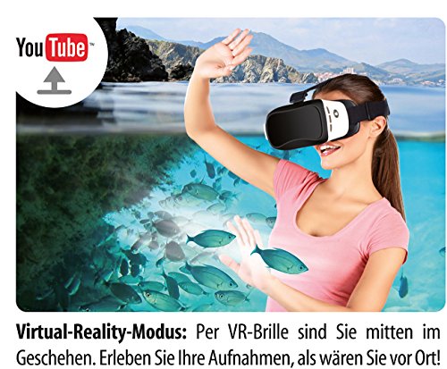 Somikon 360°-Full-HD-Action-Cam mit 2 Objektiven für vollsphärische VR-Videos - 9