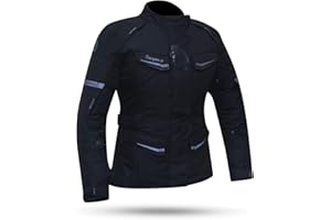 DEGEND TRAVEL LADY | Chaqueta Moto Mujer de Invierno - Chaqueta Impermeable con Protección para Moto Trail Extraíble - Forro de Invierno Prime Soft Removible - Ropa de Moto