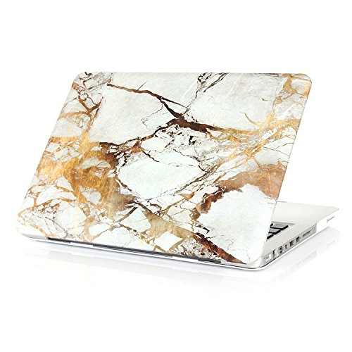 FOGEEK MacBook Pro 13 H  lle  Hard Case Print Frosted f  r MacBook Pro 13 Zoll  A1278    Wei   Marmor Muster Rubber Coated Hard Shell Cover Etui Tasch