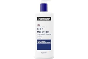 Neutrogena Loción Corporal Hidratación Profunda Fórmula Noruega para piel seca (400 ml), crema hidratante corporal con tecnología Pro-Ceramida y Glicerina
