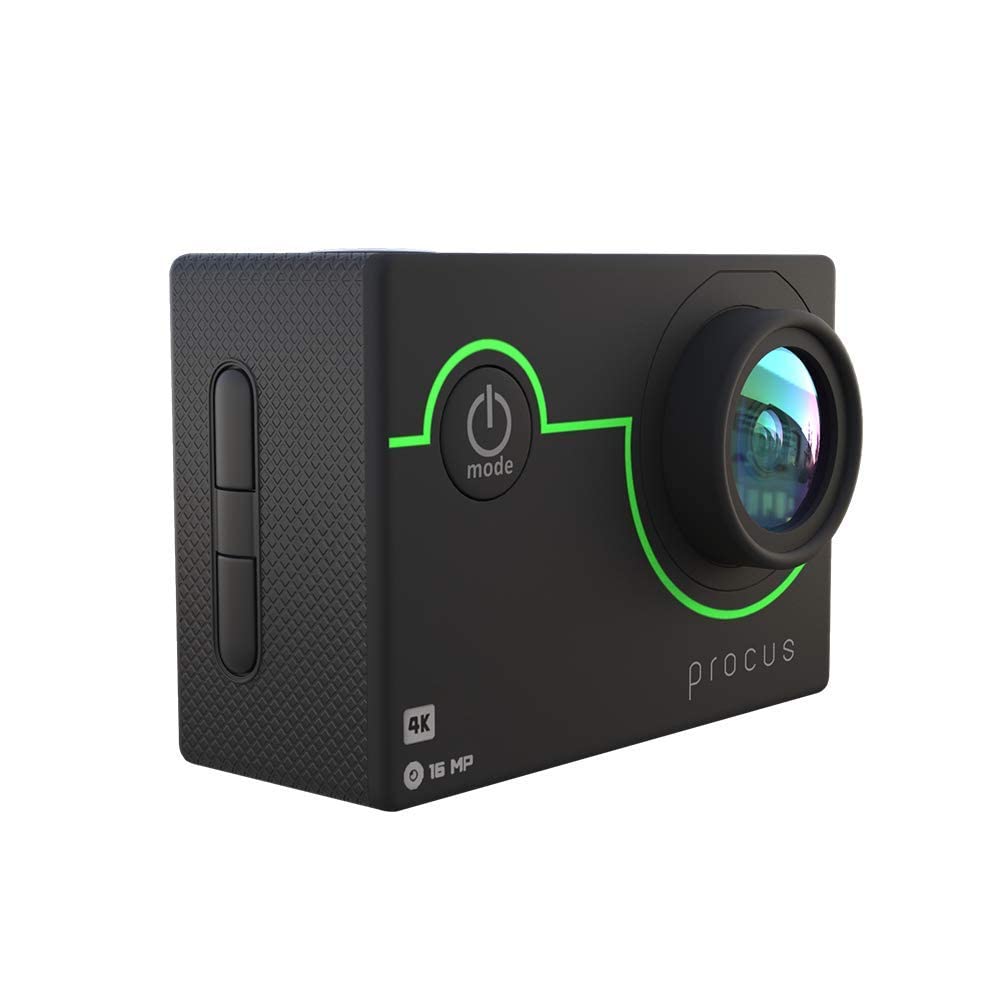 PROCUS Viper 20MP 4K Action Camera |2.5mm External MIC with Ai Wind Reduction | EIS Video Stabilization | HDMI & Wi-Fi |148° Wide Angle | 1050 mAh Battery | Night Vision Sony CMOS Sensor (Black)