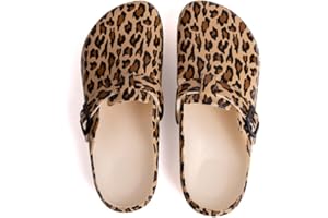 ERLINGO Womens Garden Clogs Shoes, Ladies Clogs in Print Design Slippers Shoes Lightweight Garden Nurse Beach Kitchen Clogs Breathable Indoor Outdoor Slip On Walking Sandals