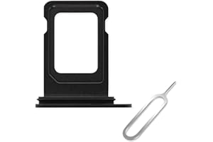 Cemobile SIM-Kartenfach Slot Halter Ersatz für iPhone 14 Pro & 14 Pro Max (Einzel-SIM-Version) mit wasserdichtem Gummidichtungsring + SIM-Tray Open Eject Pin (Space Black)