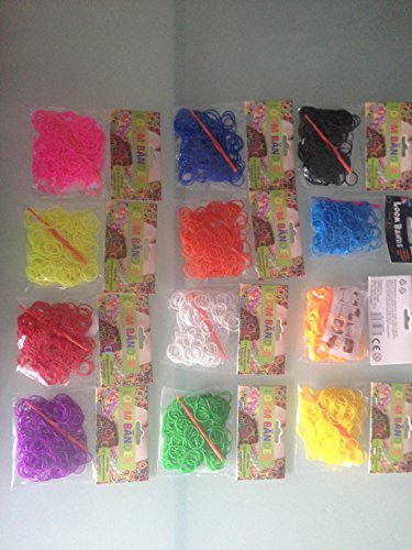 Preisvergleich Produktbild 57.600 stk Loombänder verschiedene Farben. Wurfmaterial
