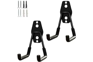 PYBTOOL Ganchos resistentes para garaje, ganchos multiusos para almacenamiento en garaje, organizador de herramientas de jardinería, ganchos de acero para montaje en pared (gancho en U pequeño)