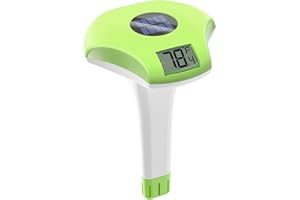 Baldr Solar Termómetro Piscina Flotante con Pantalla Digital de Fácil Lectura, Resistente al Agua IPX8, Risparmio Energetico, para Piscinas, Bañeras de Hielo y Jacuzzis