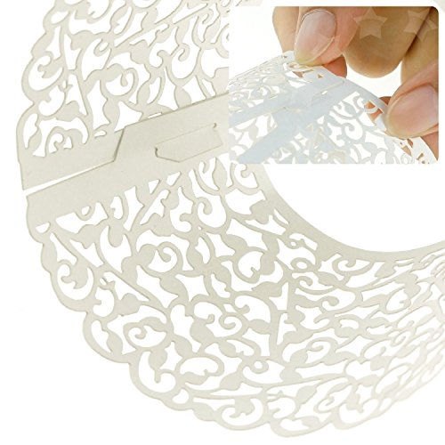 TININNA Pearly Papier Vine Spitze Muscheln Cup Cake Cupcake Wrappers Verpackung Dekoration Hochzeit Party Cupcake Dekoration Muffinförmchen Papierförmchen 60 Stück - 5