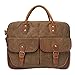 Produktbild SADCK Reise-Dokumententasche Handtasche Schulter Diagonal Tasche Multifunktions Canvas Reisetasche,Brown-OneSize
