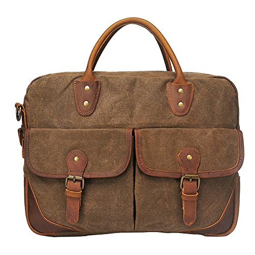Preisvergleich Produktbild SADCK Reise-Dokumententasche Handtasche Schulter Diagonal Tasche Multifunktions Canvas Reisetasche,Brown-OneSize