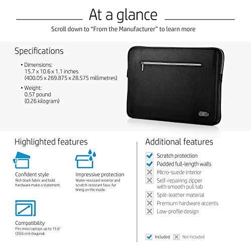 HP Standard (H4P40AA) Schutzhülle (für Ultrabooks, Notebooks) 39,6 cm (15,6 Zoll) schwarz - 2