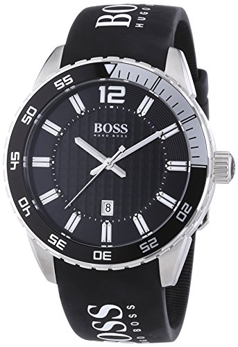 Hugo Boss Herren-Armbanduhr XL Analog Quarz Silikon 1512888