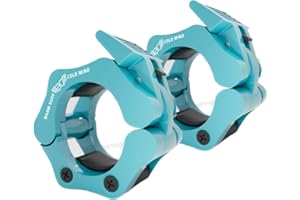 WARM BODY COLD MIND Renforcé Clips Barre Olympique - Stop Disque 50mm - pour Haltérophilie Fitness Gym Accessoires Musculation, Barbell Clamps, Pince barre de Musculation, Colliers D’ Halteres Collars