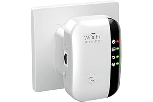 xiaomgu 2024 Newest WiFi Booster, WiFi Extender, WiFi Repeater, Covers Up to 3650 Sq.ft and 45 Devices, Internet Booster - with Ethernet Port, Quick Setup, Home Wireless Signal Booster -White