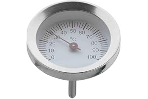 WMF Vitalis Grand thermomètre de rechange pour cuiseur vapeur avec couvercle en verre rond Cromargan en acier inoxydable poli Passe au four