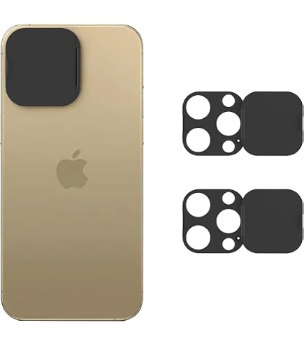 Privatsphäre-Schutzhülle Für IPhone 16 Pro/Pro Max - Mit Kamera-Abdeckung & Frontkamera-Schutz, Leicht Klebend, 2 Stück, Schwarz