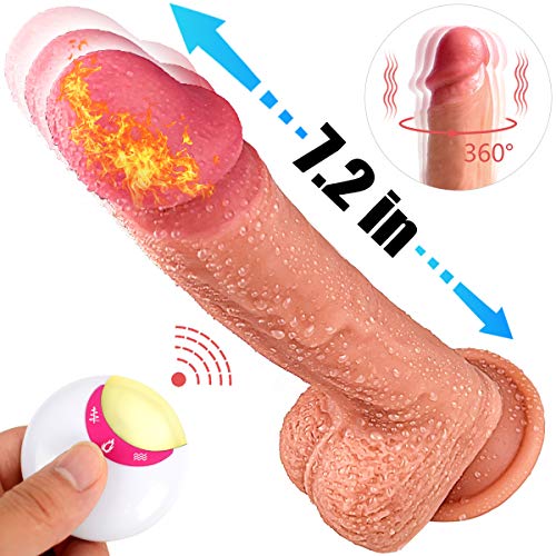 Realistischer Dildo Nabini Silikon Dilos Sexspielzeug Frauen mit 8 Frequenzmodi Vibratoren für sie mit Stoßfunktion G-Punkt Vibratoren mit Fernbedienung
