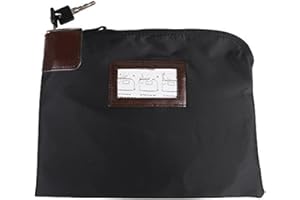 Eagle Borsa per banconote con serratura di sicurezza, nero, 27,5 x 20,8 x 3,5 cm