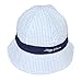Millya Infant Baby Toddler Solid Brim Stripe Sun Protection Hat 100% Cotton (Blue-brim)