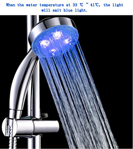 LED Duschkopf mit Farbwechsel,Restbuy Handbrause Mehrfarbig Duschbrause Bunt Leuchtung Automatic Wellnessbrause für Badezimmer - 5