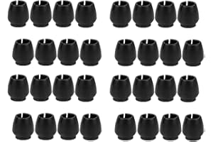 ASTARFAVOR Cuscinetto in Silicone da 32 pezzi per Sedie Mobili Tappi per Gambe Sedia Protezione per Gambe Sedia in Gomma Tappi per Gambe per Sedie Tappi per Gambe Rotondi, 12-17MM (Nero)