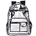 Produktbild Guizen Klarer Rucksack Tragetasche Knapsack Studenten Backpack Transparent Rucksack Mode Durchsichtige Tasche mit Reißverschluss für Damen und Herren