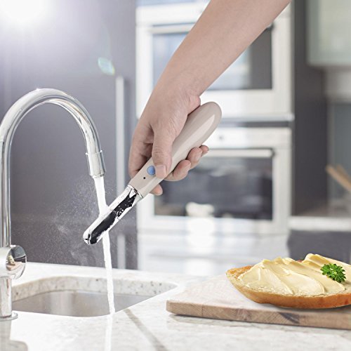 Elektronisch Käsemesser, MagicLux Tech Automatische Heizung Buttermesser Spachtel für Schmelzen/Schneiden/Ausbreitung Butter Käse Honig Marmelade Eiscreme, Edelstahl Küchenmesser für Frühstück Abendessen (Grau) - 6