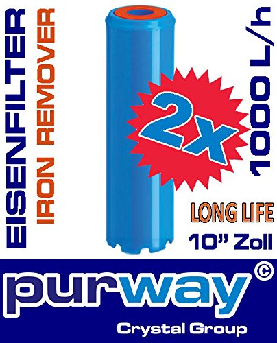 2 x PFEX IRON Eisenfilter Eisen Wasserfilter Enteisenung Mangan Chlorid Sulfit Oxid