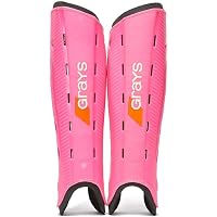 GRAYS G600 Hockey Shinguards - Red/Black, Lightweight Polymer Shell With Ventilation (Size XX Small)-525204