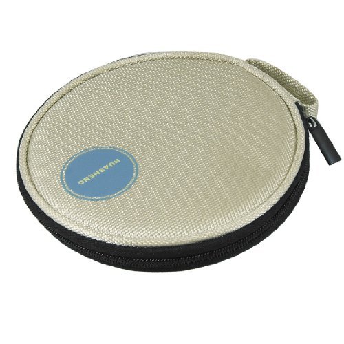 sourcingmap® Beige Nylon 10 Blätten 20x CD DVD Tragetasche Hülle Case Etui Aufbewahrung Box
