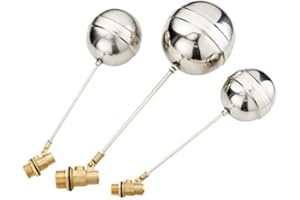 WGD Qiufa 1/2" 3/4" 1" Flotador Válvula De Latón, Frío Y El Tanque De Agua Caliente Flotante Válvula De Bola, Acero Inoxidable Control De Flujo Cisterna/Tanques De Expansión Flotante Válvula De Bola