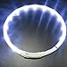 Produktbild LED Halsband Hund M, LaiXin LED Hundehalsband Silikon Leuchtende Halsbänder Wasserdichte Verstellbar Aufladbar mit USB-Kabel für Mittlerer Hunde, 35cm, Weiss