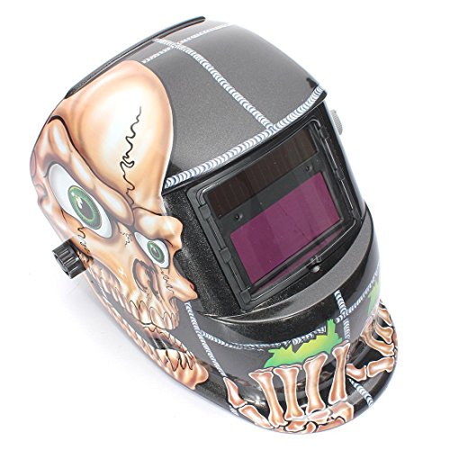 Solar Schweissmaske – TOOGOO(R) Automatik Solar Schweisshelm Schweissschirm Solar Schweissmaske Skull - 5
