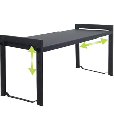 SIMPLEMADE Portaspezie trasparente – Confezione da 2 mensole a tre ripiani, piano di lavoro e armadietto, organizer per cucina, bagno, camera da letto e ufficio, soluzioni per riporre e organizzare la