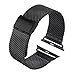 Produktbild Glowjoy Uhrenarmband für Apple Watch Series 3/2/1 42mm,Milanese Loop Mesh Armbänder Smart Watch Armand Ersatzband Edelstahl Watch Bändern Bracelet Wristband für Frauen & Herren (Schwarz)