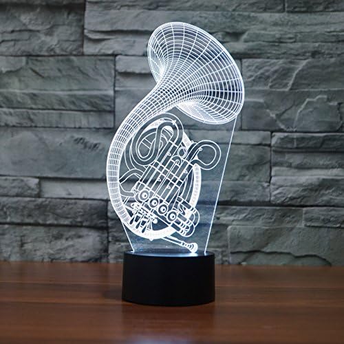 Illusion 3D Light - Toproad LED Night Light 3D Table/Desk Lamp Bedroom Deco Light Art Sculpture Changeable Unique Light(Cartoon-15 Different Pattern) (Car Sax)