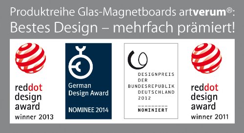 Sigel GL240 Glas-Magnetboard / Magnettafel artverum schwarz, 130 x 55 cm – weitere Größen/Farben - 11