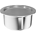 Stahl Artisan Triply Stainless Steel Tasla With Lid 0.7 L Capacity 16 Cm Diameter