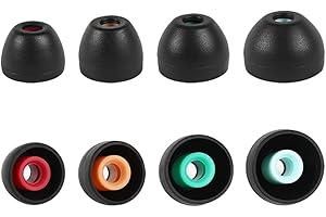 Wiki VALLEY Ear Tips for Sony WF-1000XM5/WF-1000XM4 Ear Buds Replacement Set, 4 Pairs (Black)