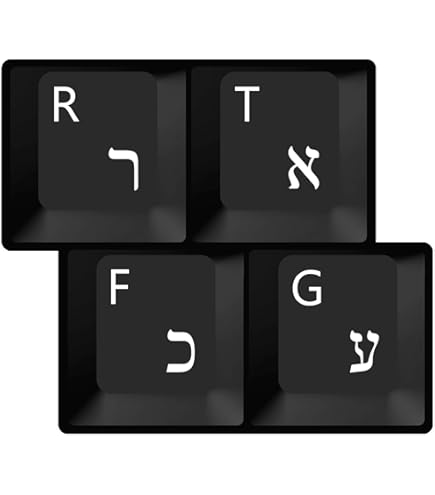 Cigemay Hebräische Tastaturaufkleber - Staubdicht Für PC & Laptop