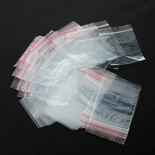 100 klar Kunststoff Poly Zip Ziploc wiederverschließbaren Verpackung Aufbewahrungsbeutel klein