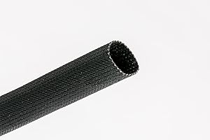 Balconi Performance - Guaina in tessuto ignifugo anti sfilacciamento per protezione cavi - Colore Nero - Made in Italy - Scegli il diametro (ID 16 mm)