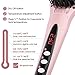 2-in 1 Ionic Hair Straightener Brush MCH Heating Hair Straightening Irons with Free Heat Resistant Glove and Temperature Lock Function (Golen Pink)