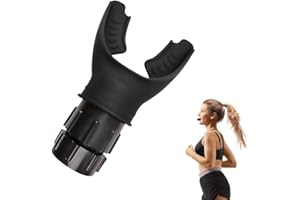 KOMUNJ Atemtrainer Lungentrainer, Atemtrainingsgerät für die Lungenkapazität, Atemübungen Trainer mit einstellbaren Widerständen zur Steigerung der Atemausdauer, Lungentrainer Sport, Schwarz