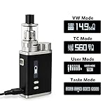 IJOY CIGPET® ANT 80W E Zigarette/E shisha Vape Box Mod Starterset, Top Refill Vaping Kit mit Sub 0,25 Ohm Verdampfkopf, Dampftank RBA 2ml, HD OLED-Anzeige Vaporizer Elektronischer Zigaretten | VW /TC (Temperaturregelung) Box Mod mit 18650 Batterie, Ohne Nikotin, Schwarz -