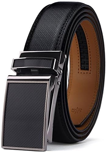 Belt for Men,Alderman Men's Click Ratchet Belt Of Genuine Leather,Wide 1 1/8 Trim to Fit