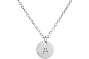 AFSTALR Damen Initialen Kette Buchstaben Anhänger Gold/Rosegold/Silber Kette mit Herzen Geburtstagsgeschenk für Mädchen